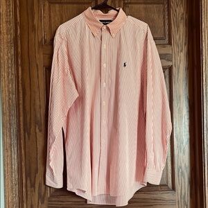 Ralph Lauren Orange Extra Large Striped Men's Shirt NWOT